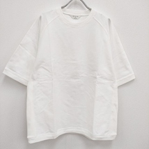 4-0512S♪STILL BY HAND 新品 SWEAT LIKE S/S T-SHIRT 48 スウェット 半袖Tシャツ カットソー ホワイト スティルバイハンド F96412_画像1