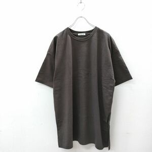 4-0512S☆EVERYDAY I LIKE オーバーサイズ スリット Deuxieme Classe 半袖Ｔシャツ カットソー ブラウン系 エヴリディアイライク 231164