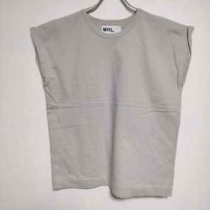 4-0515S∞MHL. 595-2168505 NATURAL LIGHT COTTON JERSEY Ｔシャツ カットソー 2022 グレージュ エムエイチエル 236997