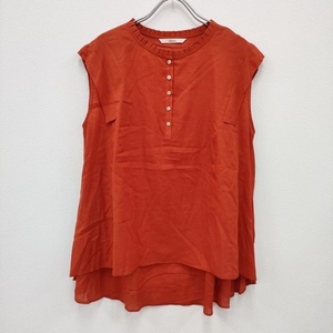 4-0516S*NIMES Ethical flair blouse regular price 15400 jpy size F no sleeve blouse shirt red Nimes 235442