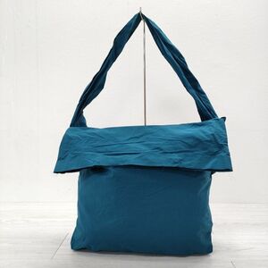 4-0523G◎mina perhonen papier bag ya9821 コットン ショルダーバッグ ブルー ミナペルホネン 232686