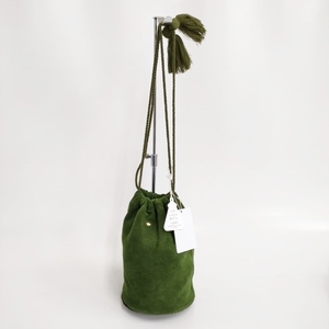 4-0531G!R&D.M.Co- новый товар 6160 HERITAGE замша кисточка -тактный кольцо сумка обычная цена 31900 иен мешочек зеленый Old man z Tailor 240896