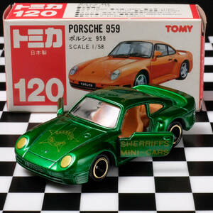  Tomica Porsche 959 green meta#120-1-3shelif special order made in Japan 