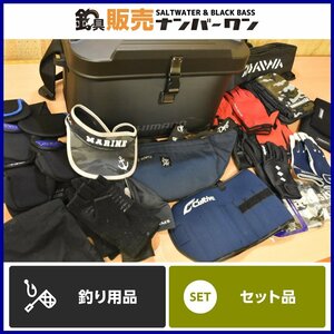[ selling out * approximately 20 point set ] Daiwa Shimano m-ta owner karutibateps Smith etc. fishing baccan glove reel case etc. (CKN_O1