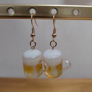 ハンドメイド　ピアス　ビール13