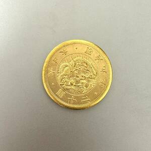 [1 jpy start!][ ultimate beautiful goods ] old two 10 . gold coin 20 jpy gold coin Meiji 9 year old coin Japan old coin modern times old coin Japan gold coin approximately 33g rare 