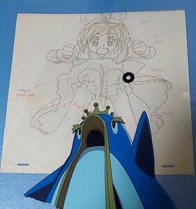  Cardcaptor Sakura исходная картина . цифровая картинка ( Alice Sakura & пингвин великий )Cardcaptor Sakura Anime Genga & Cel(Sakura in Alice & penguin Cel).