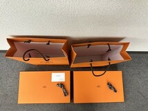 I101-X1-212 HERMES エルメス 空箱 空き箱 ボックス BOX 袋 オレンジ 保存箱 小物 現状品①_画像3