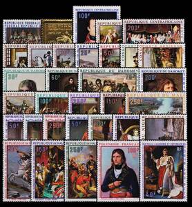 Art hand Auction aαω17y34 1969 12 African countries, 200th anniversary of Napoleon's birth, 33 paintings, complete, antique, collection, stamp, Postcard, Asia