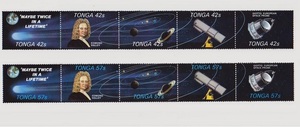 bα105y4-2T4　トンガ1986年　ハレー彗星・10枚完　連刷