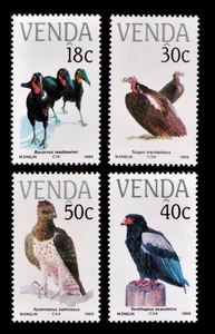 zα343y1-14s　ベンダ1989年　鳥・4枚完