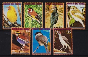zα243y1-4e　赤道ギニア1976年　アフリカの鳥・7枚完