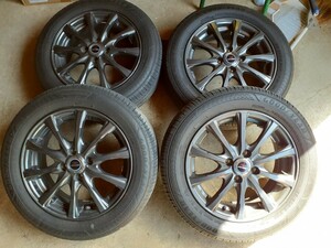 AIRNOVA☆15×5.5J+43☆グッドイヤーEG02☆ 185/60R15☆2020年バリ山4本セット☆フィット　シャトル　フリードなどに♪185/60R15互換にも