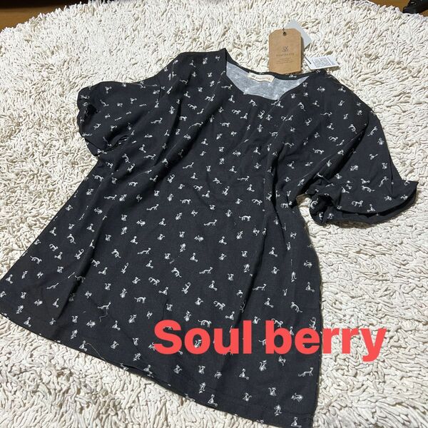 ◆M〜L相当＊Soul berry可愛いネコちゃん柄トップス