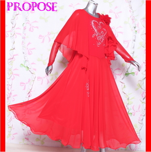 カラードレス　PROPOSE　ロングドレス　大きいサイズ　カラオケ　ダンスドレス　発表会　舞台衣装