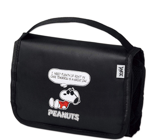  Snoopy SNOOPY three folding classification case X-girl collaboration high capacity case cosme pouch handbag make-up case 