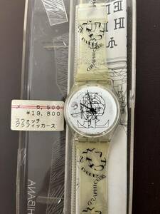  Vintage примерно 30 год передний Swatch Swatch художник ограниченный товар Tachibana Hajime graph . машина s наручные часы кварц не использовался товары долгосрочного хранения Junk 