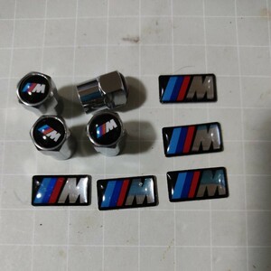 銀角　BMW ///M performanceホイール エアバルブキャップ　ミニエンブレム E36 E46 E90 E91 E92 E93 F30 F31 F34 E60 F07 F10 F11