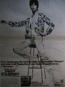 DAVID BOWIE [ZIGGY STARDUST]|BRIDGET ST. JOHN [THANK YOU FOR...]* rare album advertisement *[MELODY MAKER]. paper [1972 year ]