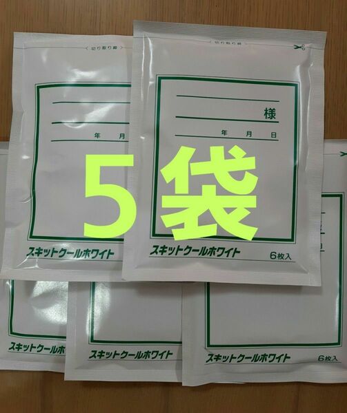 スキットクールホワイト　５袋　湿布　医薬部外品