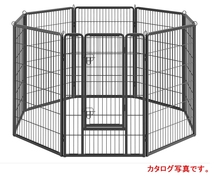 ★未使用！ FEANDREA ドッグサークル 中型 大型犬用 室内外兼用 ペットサークル スチール製 ケージ 高さ120cm PPK012B01★②_画像1