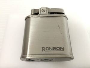 Y921 RONSON/ロンソン　ガスライター　シンプル　ロゴ入り　シルバー　喫煙具　アンティーク　1点　現状品　コレクション