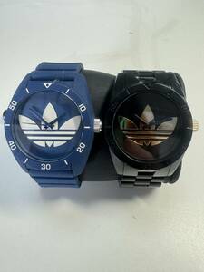 Ｌ478　腕時計　adidas/アディダス2本セット　Santiago/サンティアゴ　ネイビー　ADH3138/ブラック　ADH2798 ラウンド　3針