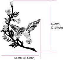 ジャカモウ ギターやベース 楽器に貼る インレイステッカー ハミングバード・デラックス B-143HB-1_画像5