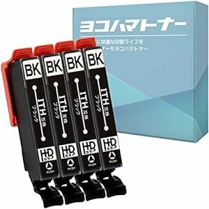 【横トナ】エプソン(EPSON)用 ITH互換 イチョウ互換 ITH-BK ブラック 4本セット 互換インクカートリッジ 日本人技