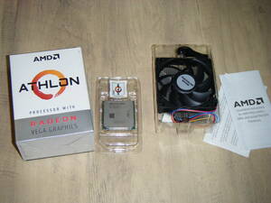 AMD CPU(APU) Athlon 200GE Socket AM4 3.2GHz 2c/4t Radeon Vega3 Graphics
