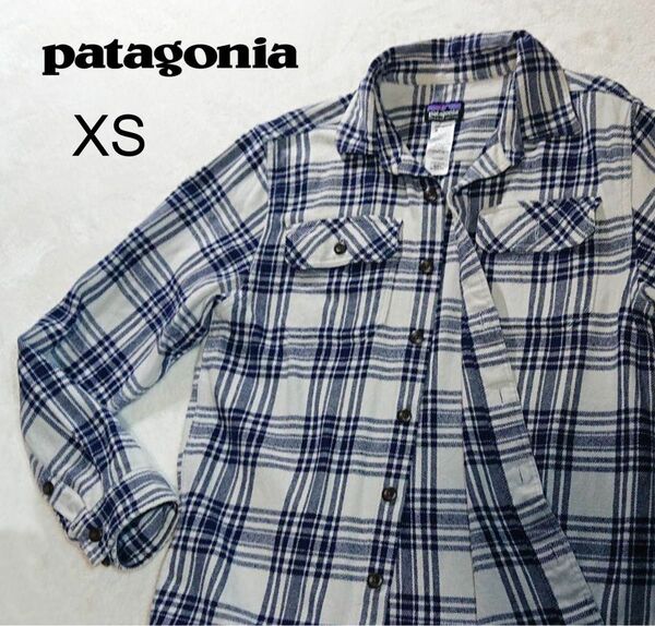 patagonia パタゴニア　ブルーチェックネルシャツ コットン100%