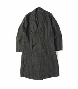 【即決】Honor gathering linen canvas coat オナーギャザリング