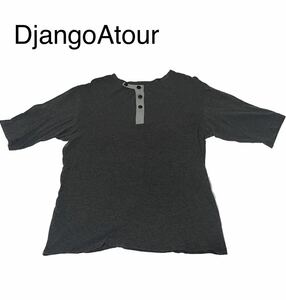 【即決】DjangoAtour ヘンリーネックTシャツ グレー Django Atour ジャンゴアトゥール