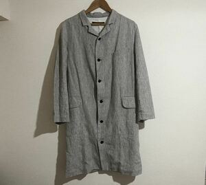 【即決】GARMENT REPRODUCTION OF WORKERSリネンコート ライトグレー