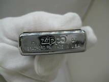 ◆【ZIPPO　ジッポ】　オイルライター　青　着火未確認　ジャンク_画像7