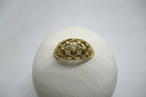 【新品仕上げ済】 K18 ゴールド ダイヤ 0.35ct 0.15ct 指輪 リング #14号 ジュエリー アクセサリー ランクA Diamond NBJ