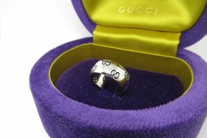 【新品仕上げ済】グッチ GUCCI K18WG アイコンリング #13 指輪 リング ホワイトゴールド ジュエリー アクセサリー BOX付 中古 ランクA BRJ