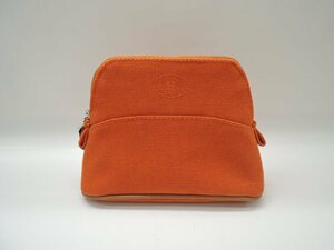 エルメス HERMES ボリードポーチ16 ミニミニ コスメポーチ オレンジ SAランク BRB・バッグ・財布