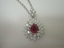 【新品磨き済】Pt プラチナ ピンクサファイア1.192ct ダイア1.57ct ネックレス レディース ジュエリー アクセサリー diamond NBJ_画像5