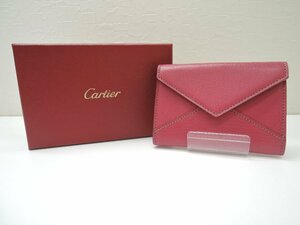 Cartier カルティエ レ・マスト マストライン コレクション カードケース ピンク BOX付 ランクSA BRB・バッグ・財布