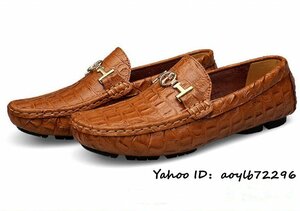  популярный новый товар Loafer мужской Англия способ работник ручная работа туфли без застежки обувь для вождения кожа обувь телячья кожа натуральная кожа кожа обувь . цвет Brown 27.5cm