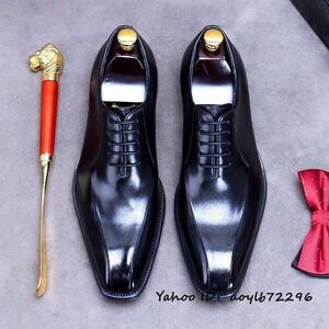 最高級★新品 ビジネスシューズ メンズ 本革 レザーシューズ 上質 超希少 イギリス風 紳士靴 モンクストラップ フォーマル ブラック 26cm