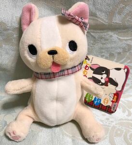 ブルブルBOO ぬいぐるみ チェックでおめかし ハナコ hanako はなこ マスコット ボールチェーン もちふわ生地 フレンチブル ブルドッグ いぬ