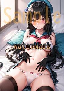 ★鳥海：艦これ 艦隊これくしょん【W33ODT28】★同人 A4ポスター イラスト 特殊印刷 オリジナル お尻 sexy art 下着 