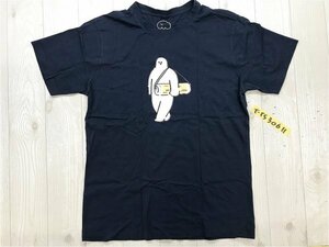 TOMOYA MIZOGUCHI メンズ レディース イラストプリント 半袖Tシャツ 大きいサイズ LL ネイビー