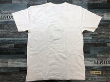 メンズ 風 筆文字プリント 半袖Tシャツ 大きいサイズ XL 白_画像5