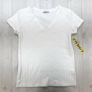 BAYFLOW レディース Vネック 半袖Tシャツ 3 白