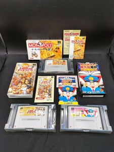 任天堂 スーパーファミコン 3本! 説明書/箱付 ザ・モノポリーゲーム2/大爆笑人生劇場/スーパー桃太郎電鉄DX スーファミ ソフト SFC レトロ 