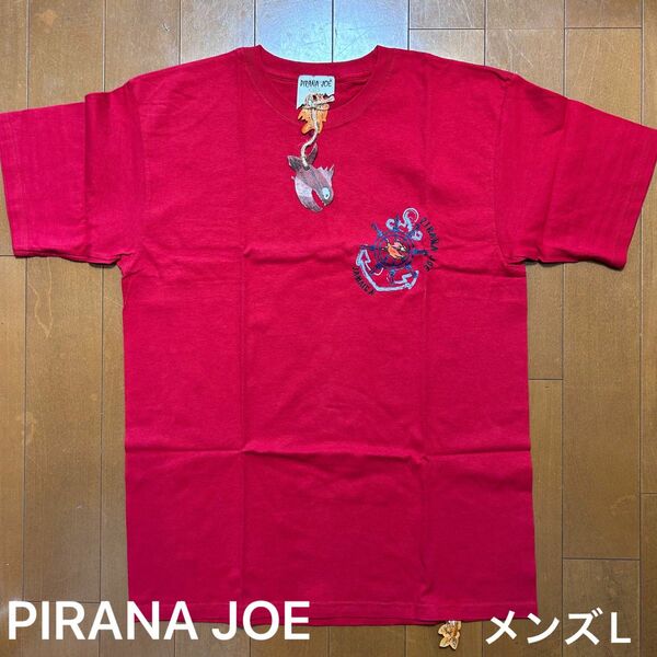 新品！PIRANA JOE Jamaicaのメンズ Ｔシャツ L 赤③