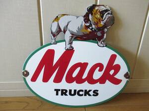 アメリカンビンテージ ホーロー看板 ホーロー看板 マック・トラック ／ Vintage MACK TRUCKS Die Cut Sign